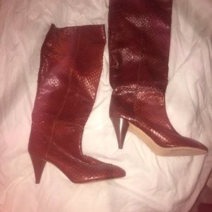 Real snake skin boots